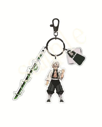 Hot Anime Demon Slayer Keychain Kamado Tanjirou Tomioka Giyuu Rengoku Kyoujurou Cosplay Acrylic Key Chains Fans Gift