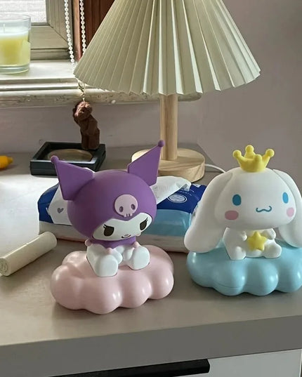 Animation Sanrios Kitty Kawaii Glowing Cloud Lamp Hello Kitty Bedside Lamp LED Night Light Cake Decoration Decoration Gift