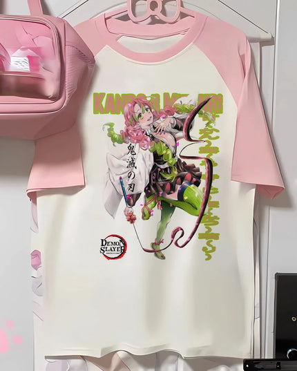 Mitsuri top women anime t shirt girl 2000s Japanese funny clothing