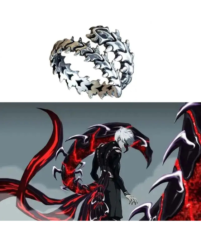 Hot Game Genshin Impact The Knave Arlecchino Cosplay Ring Unisex Adjustable Opening Rings Jewelry Accessories Gifts