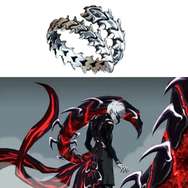 Hot Game Genshin Impact The Knave Arlecchino Cosplay Ring Unisex Adjustable Opening Rings Jewelry Accessories Gifts