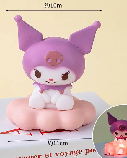 Animation Sanrios Kitty Kawaii Glowing Cloud Lamp Hello Kitty Bedside Lamp LED Night Light Cake Decoration Decoration Gift