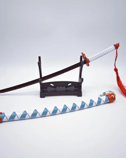 Demon Slayer Peripherals Tanjiro, Agatsuma Zenitsu Katana Full Metal Weapons Bounce Jump Knife Crafts Toy Sword Model Ornaments