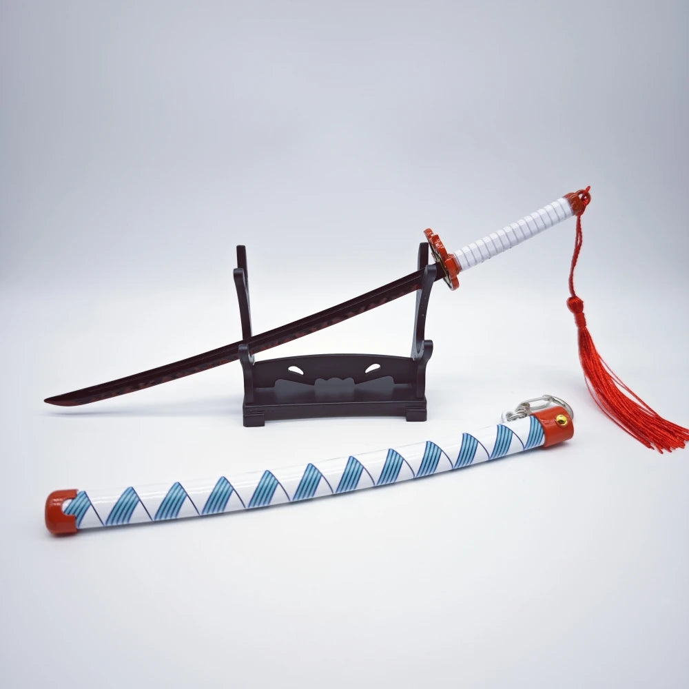 Demon Slayer Peripherals Tanjiro, Agatsuma Zenitsu Katana Full Metal Weapons Bounce Jump Knife Crafts Toy Sword Model Ornaments