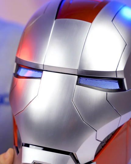 New AutoKing 1:1 Mk5 Iron Man Helmet Cosplay Voice Control Eyes with Light Model Toys for Adult Electric Wearable Christmas Gift