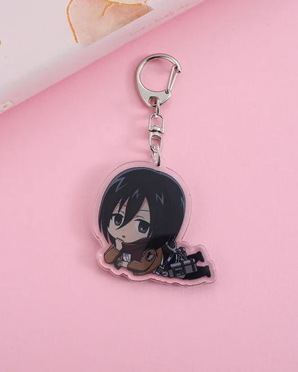 Attack On Titan Acrylic Keychain Cartoon Character Ornament Key Bag Pendant Clothing Accessories