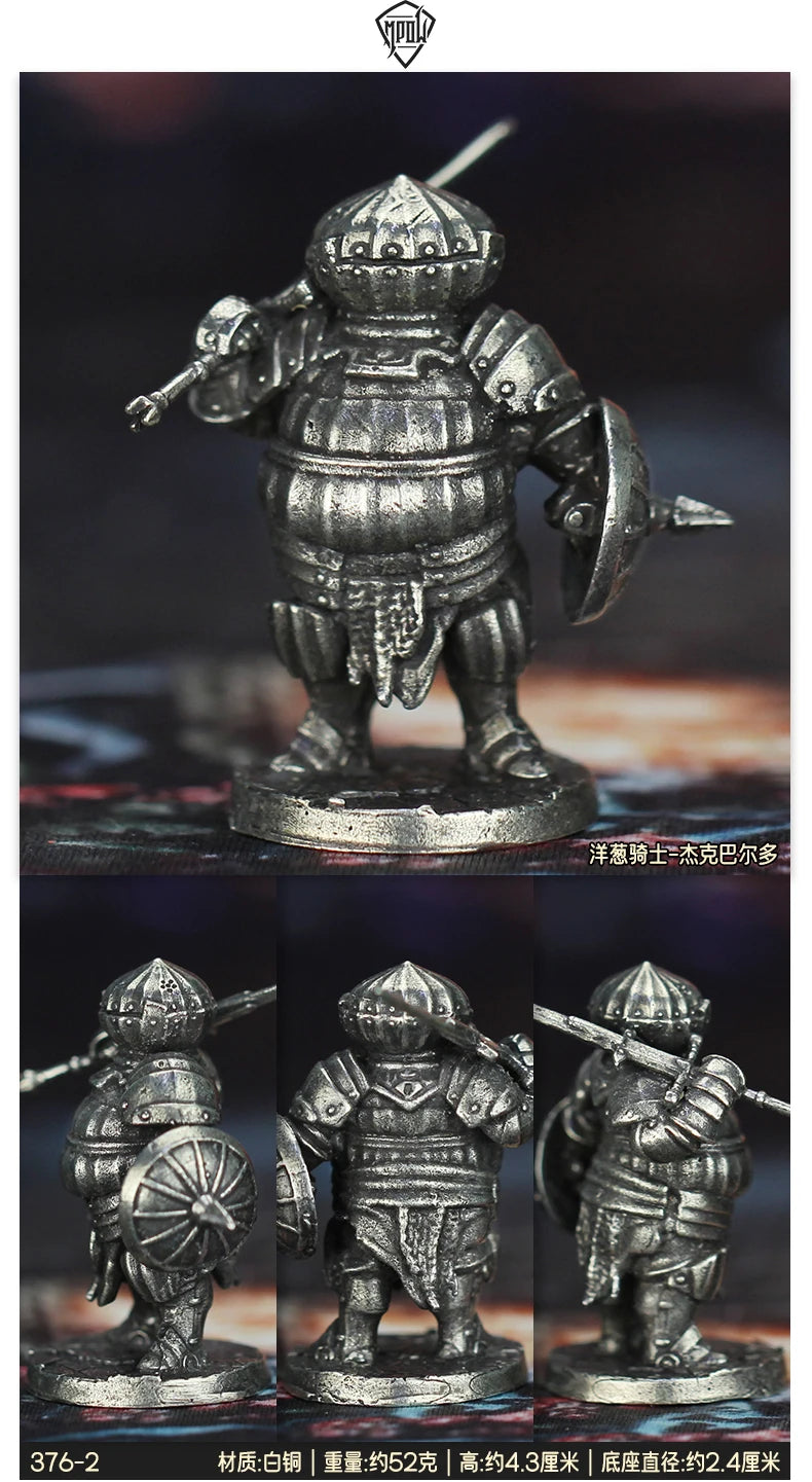 Cupronickel Dark Soul Sun Knight Onion Soldier Toys Model Finished Product Gifts Board Game Piece Miniature Ornament Accessories