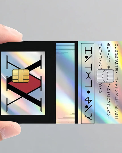 HUNTER Film Skin Cover Credit Card Stickers 4PCS Debit Front Anime H-HUNTER x Decoration Bank Bus Pass Waterproof