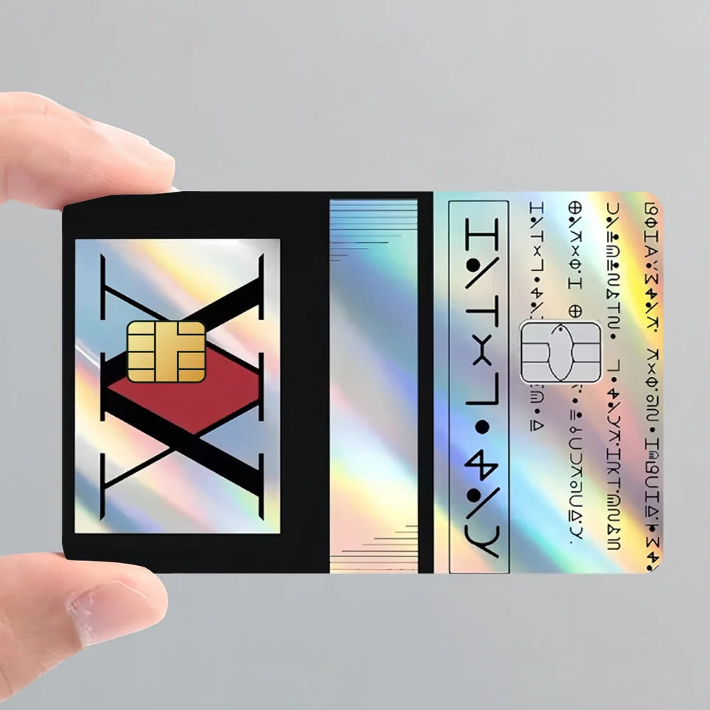 HUNTER Film Skin Cover Credit Card Stickers 4PCS Debit Front Anime H-HUNTER x Decoration Bank Bus Pass Waterproof