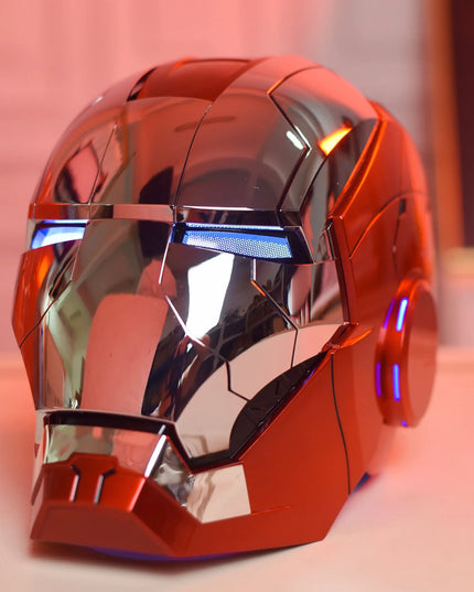 New AutoKing 1:1 Mk5 Iron Man Helmet Cosplay Voice Control Eyes with Light Model Toys for Adult Electric Wearable Christmas Gift
