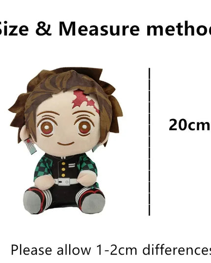 20cm Hot Japan Demon Slayer Plush Dolls Lovely Anime Kimetsu No Yaiba Kamado Tanjirou Nezuko Zenitsu Kyoujurou Toys Kids Gifts