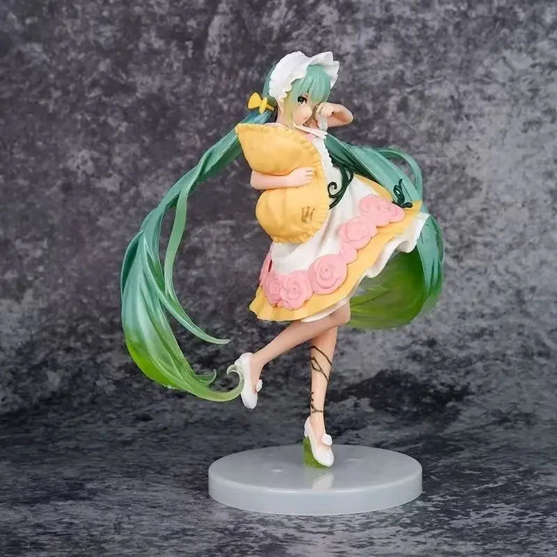 2025 New Product Hatsune Miku Figurine Fairy Tale Wonderland Sleeping Beauty Rabbit Hatsune Anime Desktop Figurine Decoration