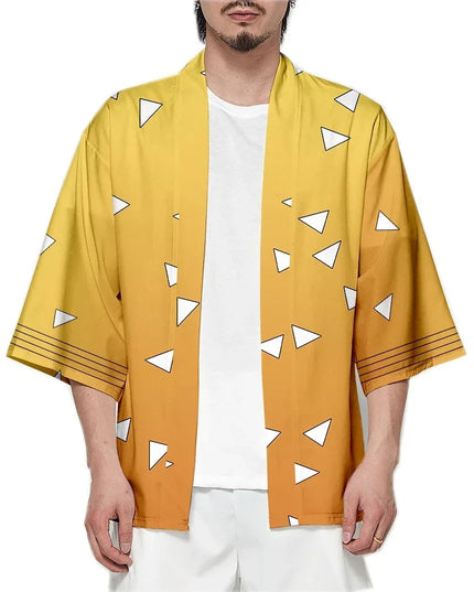 Anime Tanjirou Kamado Cosplay Kimonos for Men Women Japanese Haori Kamade Nezuko Robe Outfits Kochou Shinobu Kimono Summer Cloak