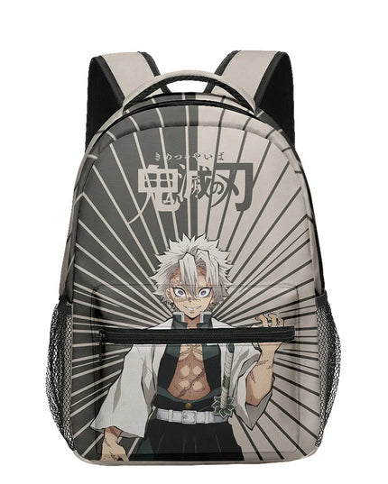 Anime Demon Slayer Tanjiro Nezuko 3D Printed Backpack for College Students Large School Bag 15 Inch Laptop Bag Middle School