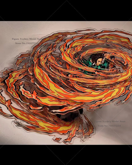 SHF 1/12 Anime Kamado Tanjirou Boy Flame Strike Special Effects Static Water Model Toys Accessory For 6" Tomioka Giyuu Decor