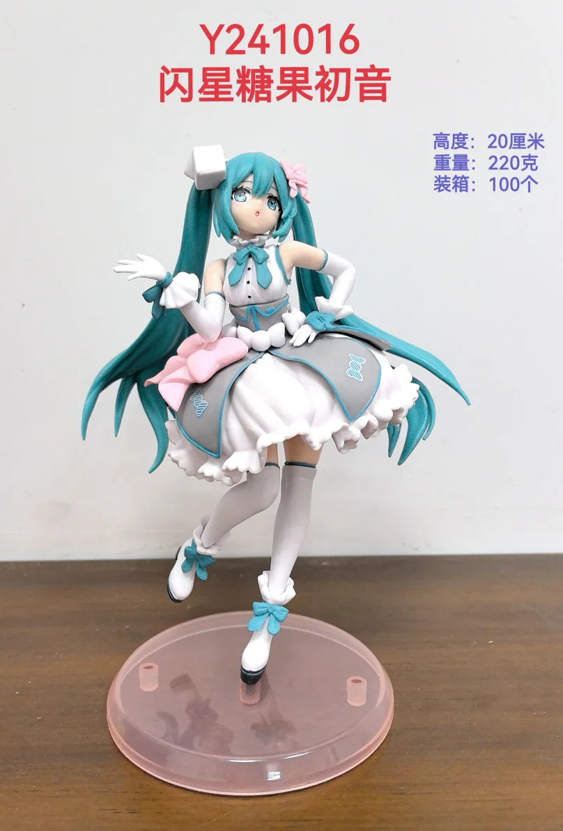 19CM Anime Hatsune Miku Figuer Glitter Candy Series Standing Anime Model Toy Gift Collection Decorative Ornament PVC