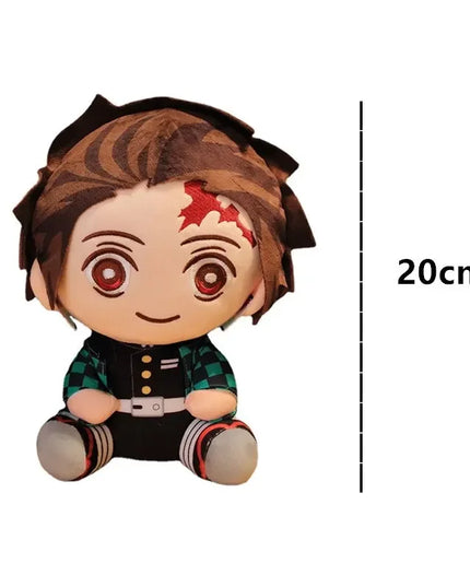20cm Hot Japan Demon Slayer Plush Dolls Lovely Anime Kimetsu No Yaiba Kamado Tanjirou Nezuko Zenitsu Kyoujurou Toys Kids Gifts