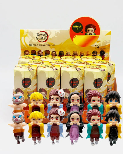 New Party Angel Demon Slayer Series Blind Box Car Decoration Desktop Computer Screen Cupid Hand Fashion Play Doll Birthday Gift