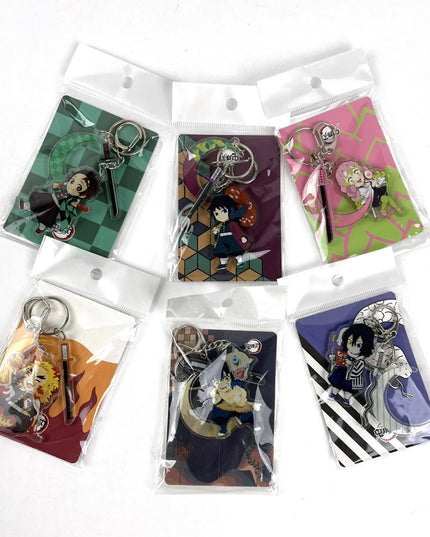 Demon Slayer Anime Character Tokitou Muichirou Uzui Tengen Tanjirou Acrylic Keychain Pendant Accessories
