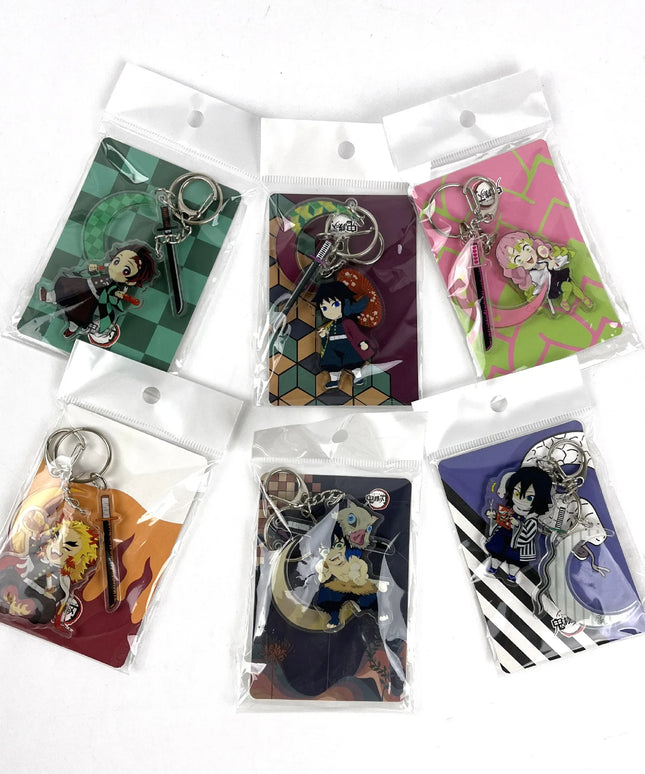 Demon Slayer Anime Character Tokitou Muichirou Uzui Tengen Tanjirou Acrylic Keychain Pendant Accessories