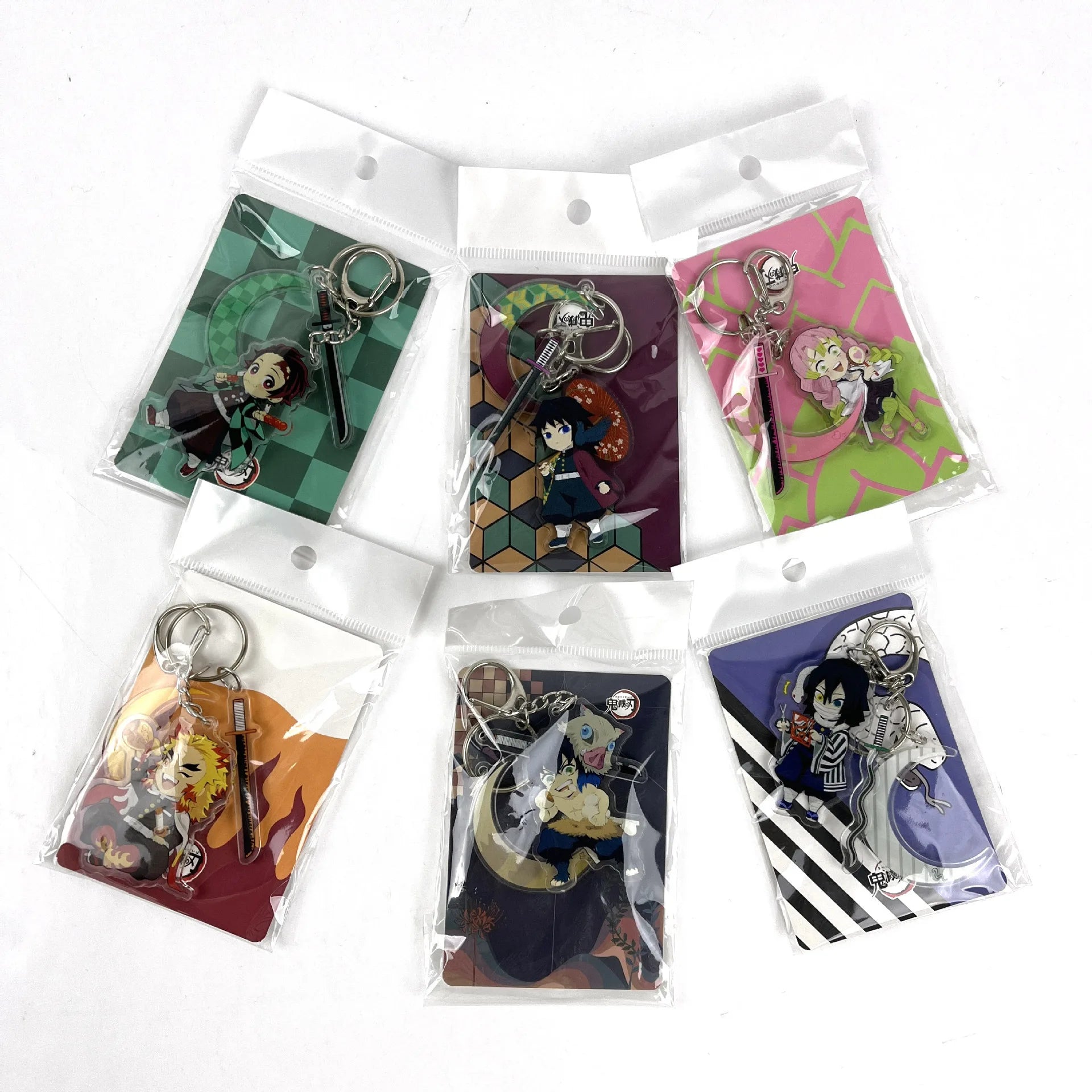 Demon Slayer Anime Character Tokitou Muichirou Uzui Tengen Tanjirou Acrylic Keychain Pendant Accessories