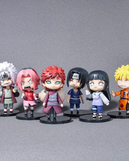 Hot 12Pcs/Set Anime Naruto Shippuden Hinata Sasuke Itachi Kakashi Gaara Figure Toys Q Version PVC Figurine Model Dolls Gifts