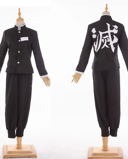 Anime Demon Slayer Kamado Tanjirou Cosplay Costume Kimetsu No Yaiba Cartoon Costume Sutis Wigs Halloween For Kids Adult CosParty