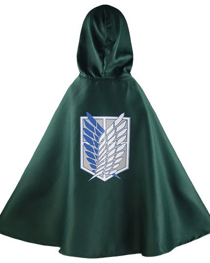 Adult Anime Attack on Titan Cosplay Costumes Giant Cloak with Hat Shingeki No Kyojin Scouting Legion Green Cape Mens Clothes
