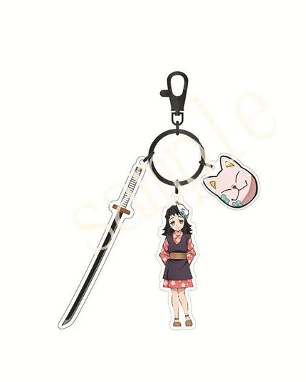 Hot Anime Demon Slayer Keychain Kamado Tanjirou Tomioka Giyuu Rengoku Kyoujurou Cosplay Acrylic Key Chains Fans Gift