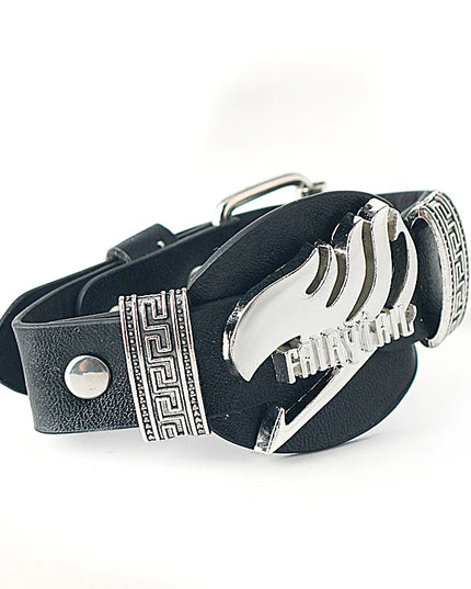 Anime Attack on Titan Leather Bracelet Wings of Liberty Wristband Leather Belt Buckle Bracelets For Women Men Trinket Gift