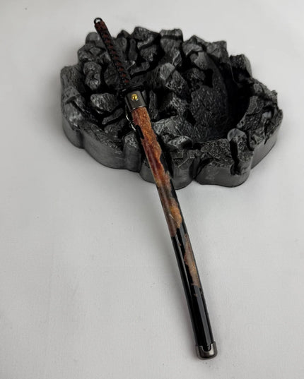 Elden Rivers of Blood Sword Replica Ring 23cm/9.05in Zinc Alloy Model with spring release scabbard, Rust-Proof, Ideal for Fans