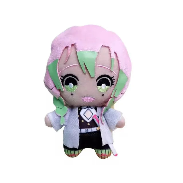 15cm Japan Anime Demon Slayer Akaza Rui Iguro Obanai Tanjirou Kamado Nezuko Agatsuma Zenitsu Plush Toys Doll Peluche Gift