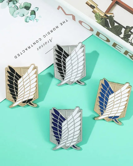 Anime Peripheral Jewelry Shirt Bag Popular Accessories Pins ZXMJ Attack on Titan Same Style Brooch Wings of Freedom Logo Badge
