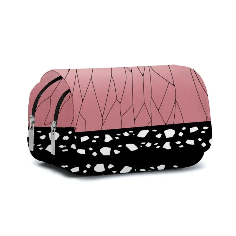 Demon Slayer 3D Anime Pen Bag Student Storage Bag Tanjirou Nezuko Zenitsu Giyuu Cartoon Pen Box Cute Boys Girls Pencil Case