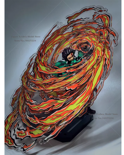 SHF 1/12 Anime Kamado Tanjirou Boy Flame Strike Special Effects Static Water Model Toys Accessory For 6" Tomioka Giyuu Decor