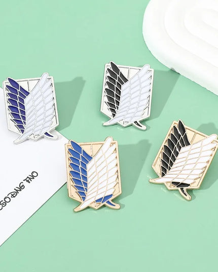 Anime Peripheral Jewelry Shirt Bag Popular Accessories Pins ZXMJ Attack on Titan Same Style Brooch Wings of Freedom Logo Badge