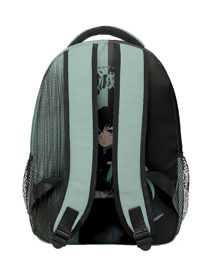 Anime Demon Slayer Tanjiro Nezuko 3D Printed Backpack for College Students Large School Bag 15 Inch Laptop Bag Middle School