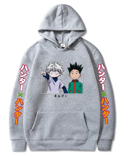 Hunter X Hunter Japan Anime Men Women Hoodies Harajuku Gon Killua Print Plus Size Sweatshirt Unisex Autumn Winter Streetwear