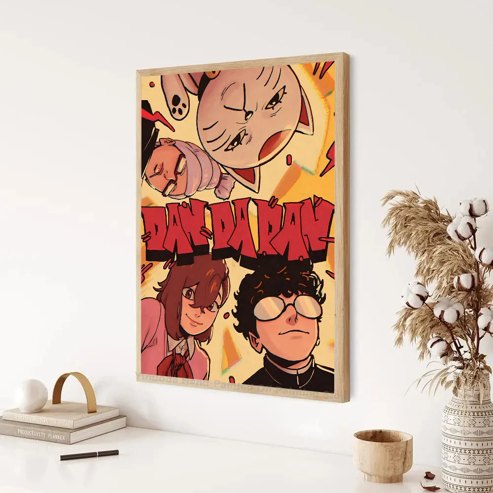 1PC Classic Anime Dandadan Poster Self-adhesive Art Waterproof Paper Sticker Coffee House Bar Room Wall Decor