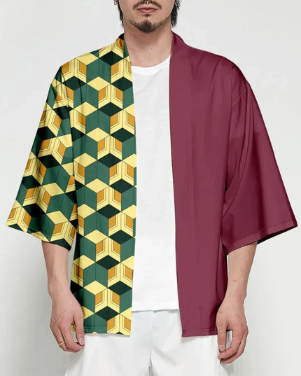 Anime Tanjirou Kamado Cosplay Kimonos for Men Women Japanese Haori Kamade Nezuko Robe Outfits Kochou Shinobu Kimono Summer Cloak