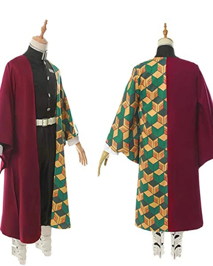 Anime Demon Slayer Kimetsu No Yaiba Tomioka Giyuu Cosplay Costume Suit Uniforms Costumes Wig Child Adult Party Gift