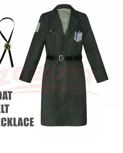 Attack on Titan Eren Levi Cosplay Costume Women Men Shingeki No Kyojin Scouting Legion Soldier Jacket Coat Windbreaker Uniform