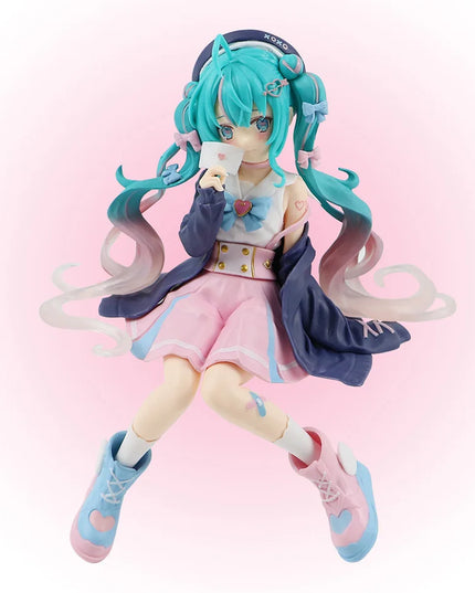 Nieuwe Hatsune Miku Anime figuur Roze sakura zitpositie PVC Actiefiguur model speelgoed decoratie verzamelen geschenken