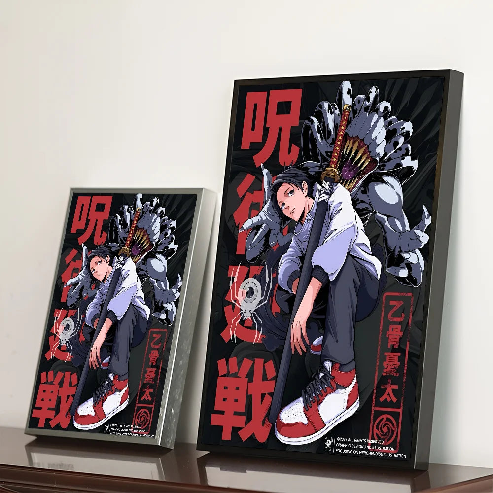 Jujutsu Kaisen Anime Classic Vintage Posters Decoracion Painting Wall Art White Kraft Paper Kawaii Room Decor
