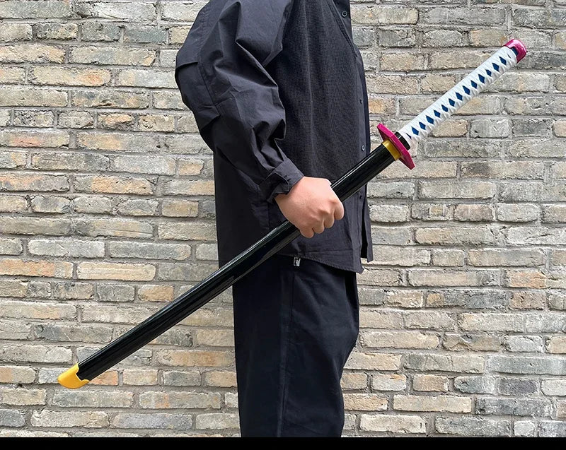 104cm Demon Slayer Katana Swords Tanjirou Zenitsu Katana Fake Sword Killer Devils Real Size Japanese Anime Cosplay Prop Toy Gift