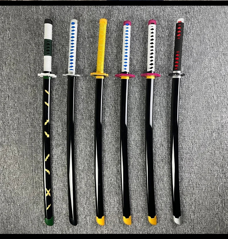 104cm Demon Slayer Katana Swords Tanjirou Zenitsu Katana Fake Sword Killer Devils Real Size Japanese Anime Cosplay Prop Toy Gift