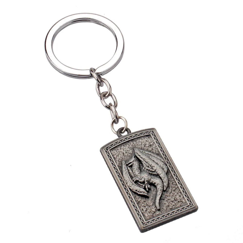 Game Vintage Elden Master Talisman Pendant Keychain for Men Boys Silver Color Metal Key Ring Fans Car Bag Decor Jewelry Gift