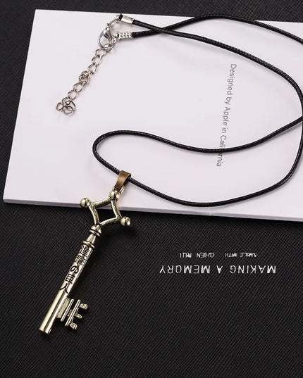 Hot Sale Attack On Titan Necklace Eren Key Shingeki No Kyojin Pendant Fashion Vintage Retro Anime Jewelry For Men Cosplay
