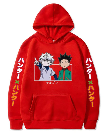 Hunter X Hunter Japan Anime Men Women Hoodies Harajuku Gon Killua Print Plus Size Sweatshirt Unisex Autumn Winter Streetwear