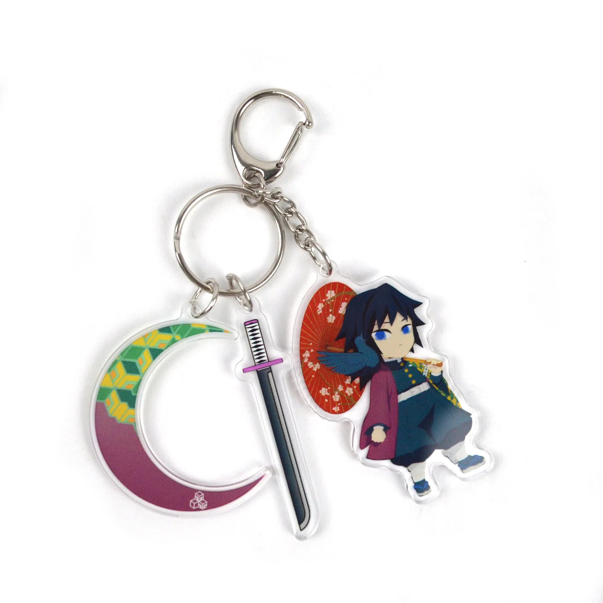 Demon Slayer Anime Character Tokitou Muichirou Uzui Tengen Tanjirou Acrylic Keychain Pendant Accessories